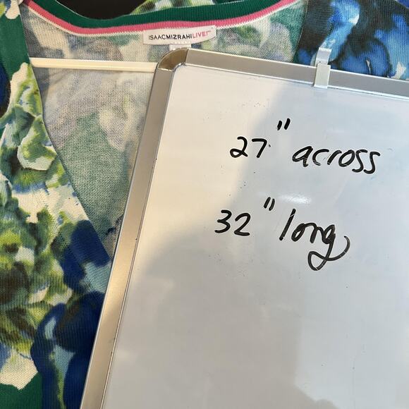 Isaac Mizrahi Live Cardigan Womens 3X Green Blue Floral V Neck Button 3/4 Sleeve - Picture 10 of 10